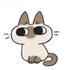 😒 Эмодзи «Siamese Cat Live» для Telegram