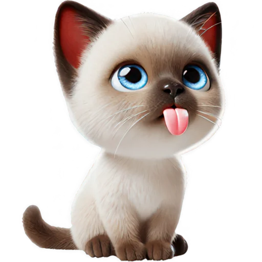 😛 Стикер «Сиамский котик» для Telegram