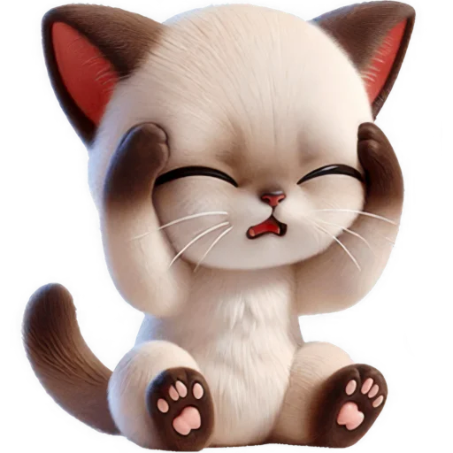 😵‍💫 Стикер «Сиамский котик» для Telegram
