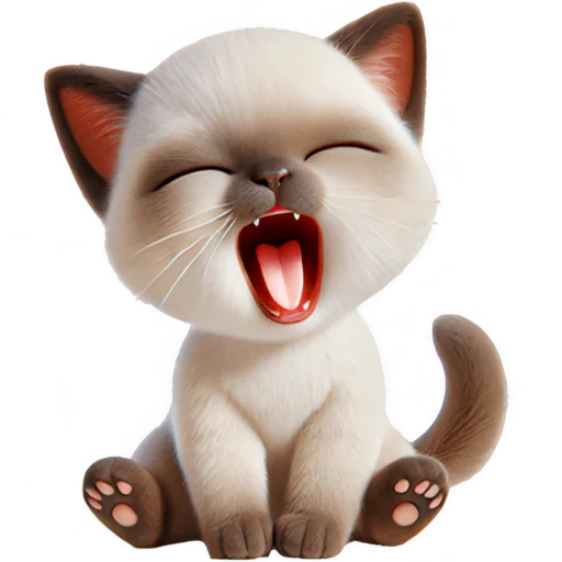 🥱 Стикер «Сиамский котик» для Telegram