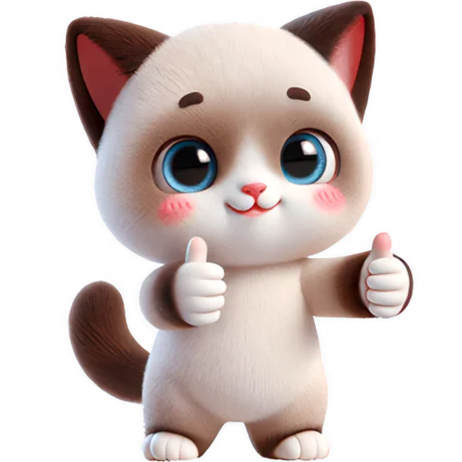 👍 Стикер «Сиамский котик» для Telegram