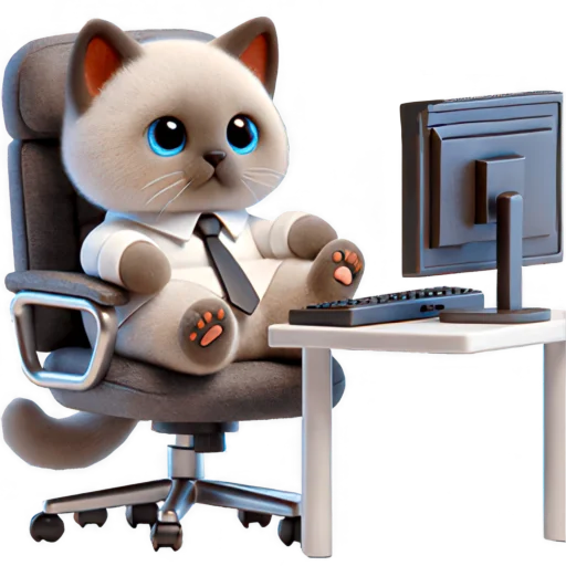 💻 Стикер «Сиамский котик» для Telegram