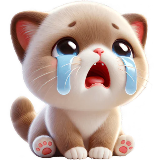 😫 Стикер «Сиамский котик» для Telegram