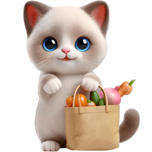 🍊 Стикер «Сиамский котик» для Telegram