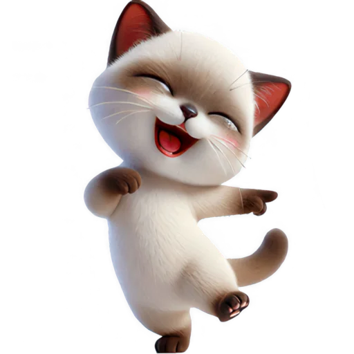 😂 Стикер «Сиамский котик» для Telegram