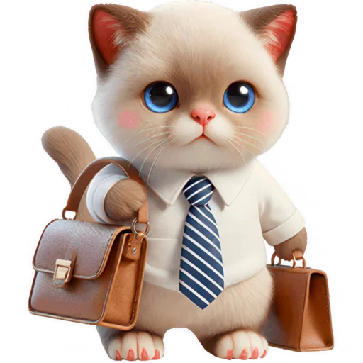 👜 Стикер «Сиамский котик» для Telegram