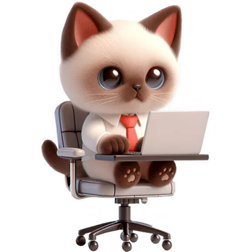🤓 Стикер «Сиамский котик» для Telegram