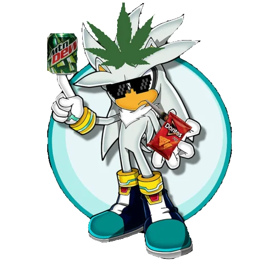 🕶️ Стикер «Silver the hedgehog Еж Сильвер» для Telegram