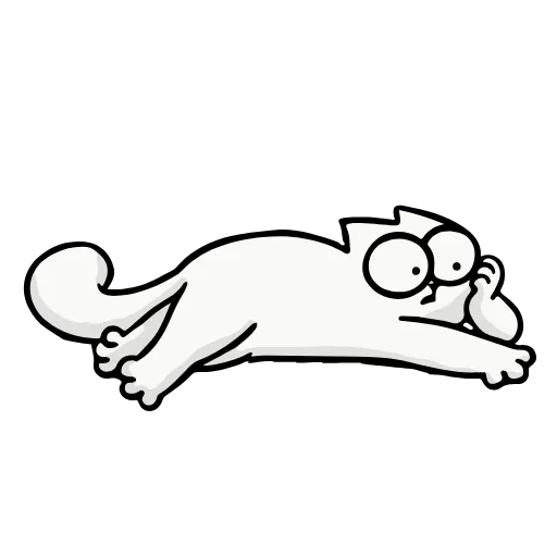 Эмодзи Simons Cat для Telegram — скачать