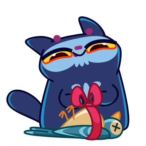 😋 Эмодзи «Skull Cat» для Telegram