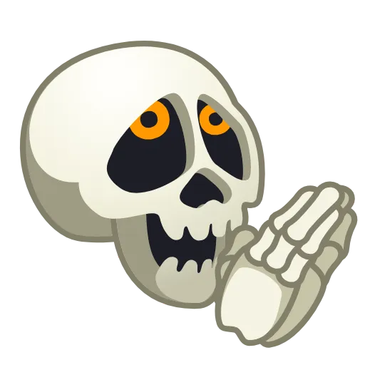 🙏 Эмодзи «Skull Emoji» для Telegram