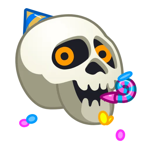 🥳 Эмодзи «Skull Emoji» для Telegram