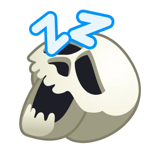 😴 Эмодзи «Skull Emoji» для Telegram