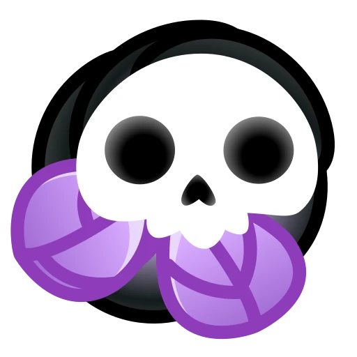 💀 Стикер «Skull Flower» для Telegram