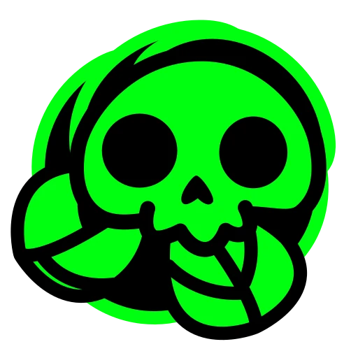 💀 Стикер «Skull Flower» для Telegram