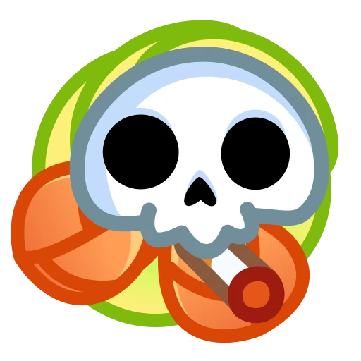 💀 Стикер «Skull Flower» для Telegram
