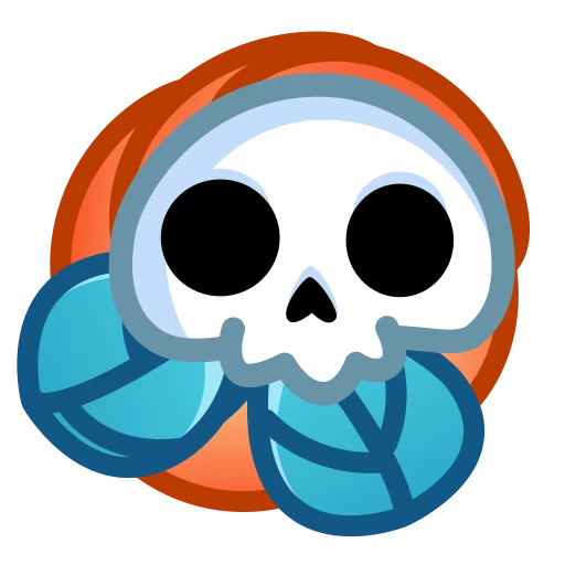 💀 Стикер «Skull Flower» для Telegram