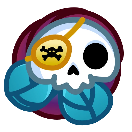 💀 Стикер «Skull Flower» для Telegram