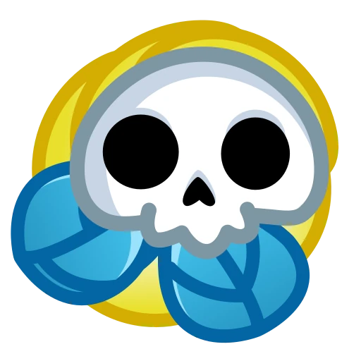 💀 Стикер «Skull Flower» для Telegram