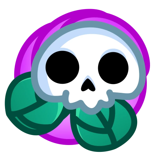 💀 Стикер «Skull Flower» для Telegram