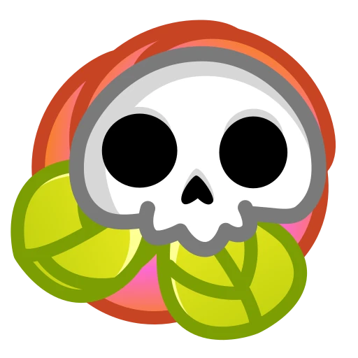 💀 Стикер «Skull Flower» для Telegram