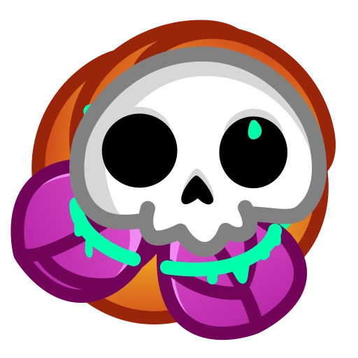💀 Стикер «Skull Flower» для Telegram
