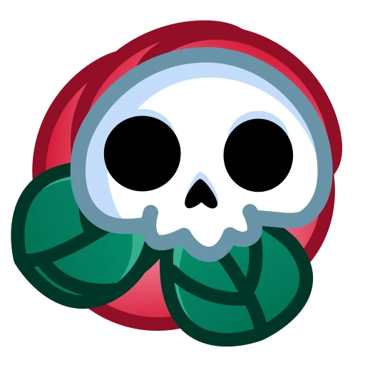 💀 Стикер «Skull Flower» для Telegram