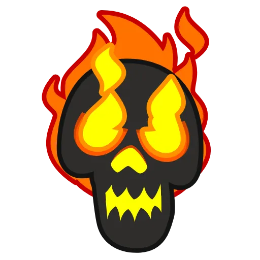 😡 Эмодзи «Skull Stickers» для Telegram