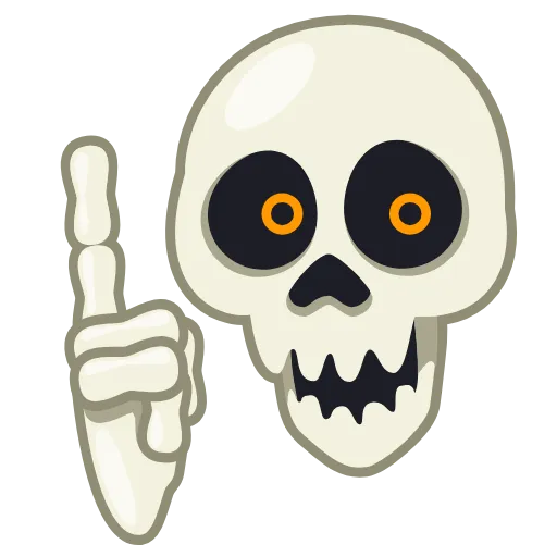 🤔 Эмодзи «Skull Stickers» для Telegram
