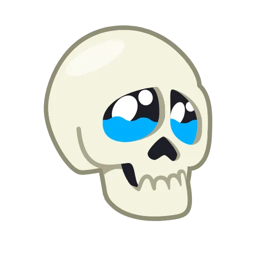 😭 Эмодзи «Skull Stickers» для Telegram