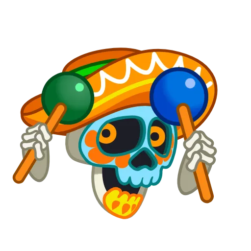 🥳 Эмодзи «Skull Stickers» для Telegram