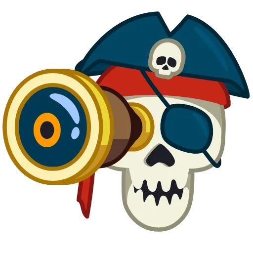 🏴 Эмодзи «Skull Stickers» для Telegram