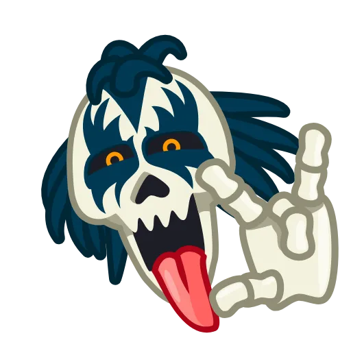 🤟 Эмодзи «Skull Stickers» для Telegram
