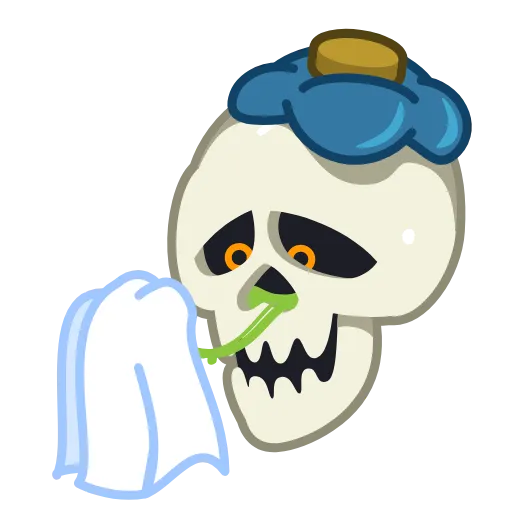🤧 Эмодзи «Skull Stickers» для Telegram