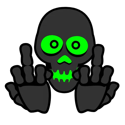 🖕 Эмодзи «Skull Toxic» для Telegram
