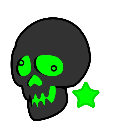 🤩 Эмодзи «Skull Toxic» для Telegram