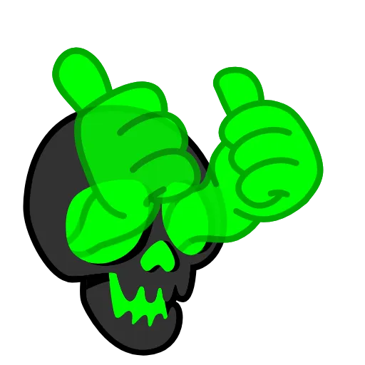 👍 Эмодзи «Skull Toxic» для Telegram