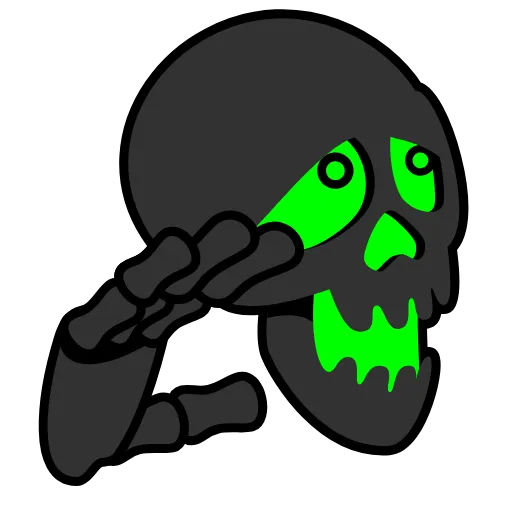 😒 Эмодзи «Skull Toxic» для Telegram
