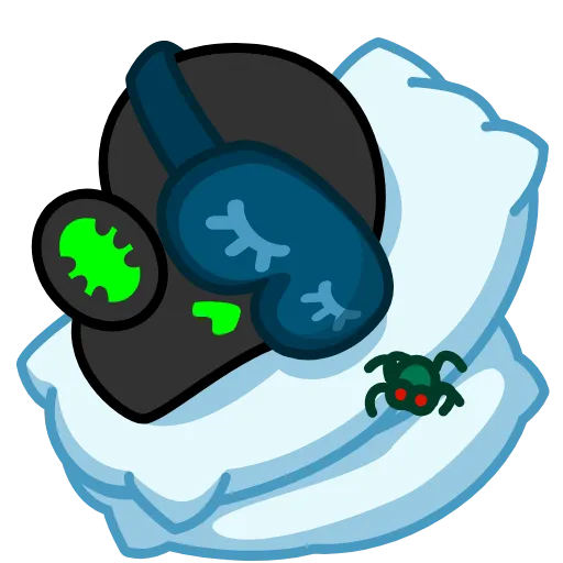 😴 Эмодзи «Skull Toxic» для Telegram