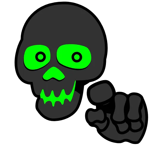 👊 Эмодзи «Skull Toxic» для Telegram