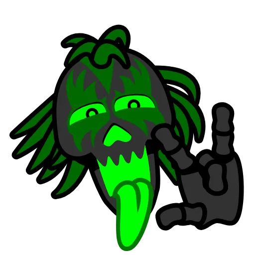 🤟 Эмодзи «Skull Toxic» для Telegram