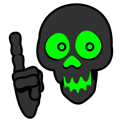 🤔 Эмодзи «Skull Toxic» для Telegram