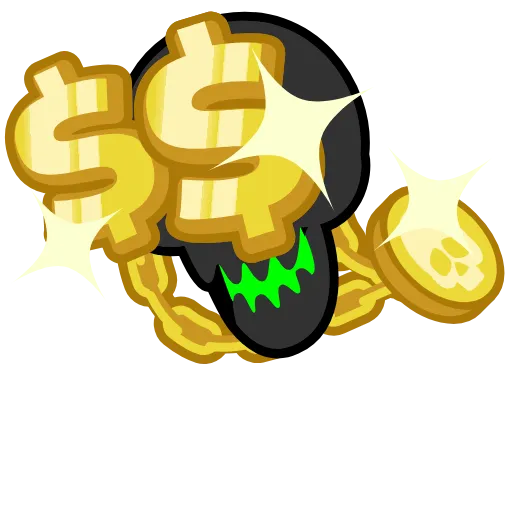 🤑 Эмодзи «Skull Toxic» для Telegram