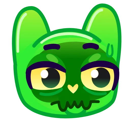🙄 Эмодзи «Slippery Cat Emoji» для Telegram