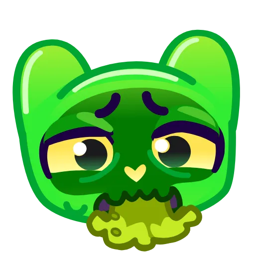 🤢 Эмодзи «Slippery Cat Emoji» для Telegram