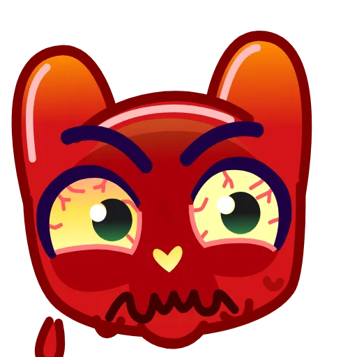 😡 Эмодзи «Slippery Cat Emoji» для Telegram
