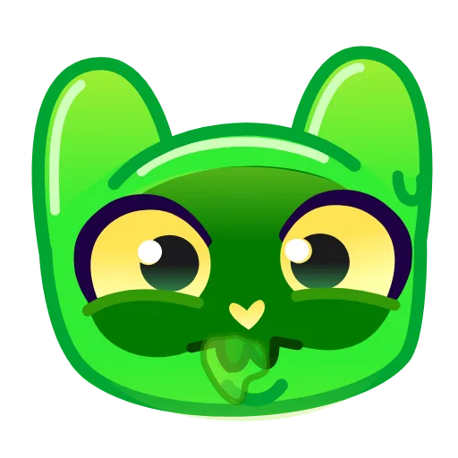 👅 Эмодзи «Slippery Cat Emoji» для Telegram