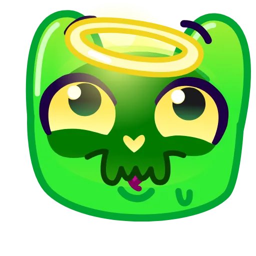 😇 Эмодзи «Slippery Cat Emoji» для Telegram