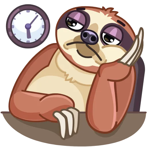 🙄 Эмодзи «Slothy» для Telegram