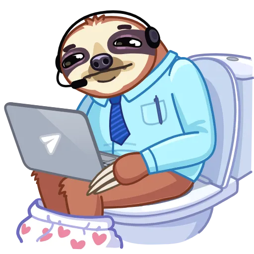🚽 Эмодзи «Slothy» для Telegram